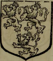An illustration from Histoire généalogique et chronologique de la maison royale de France, des pairs, grands officiers de la couronne & de la maison du roy & des anciens barons du royaume : avec les qualitez, l'origine, le progrés & les armes de leurs familles; ensemble les statuts & le catalogue des chevaliers, commandeurs, & officiers de l'ordre du S. Esprit : le tovt dressé svr titres originaux, svr les registres des chartes du roy, du parlement, de la chambre des comptes, & du châtelet de Paris, cartulaires, manuscrits de la bibliotheque du roy, & d'autres cabinets curieux (1726)