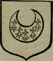 An illustration from Histoire généalogique et chronologique de la maison royale de France, des pairs, grands officiers de la couronne & de la maison du roy & des anciens barons du royaume : avec les qualitez, l'origine, le progrés & les armes de leurs familles; ensemble les statuts & le catalogue des chevaliers, commandeurs, & officiers de l'ordre du S. Esprit : le tovt dressé svr titres originaux, svr les registres des chartes du roy, du parlement, de la chambre des comptes, & du châtelet de Paris, cartulaires, manuscrits de la bibliotheque du roy, & d'autres cabinets curieux (1726)