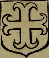An illustration from Histoire généalogique et chronologique de la maison royale de France, des pairs, grands officiers de la couronne & de la maison du roy & des anciens barons du royaume : avec les qualitez, l'origine, le progrés & les armes de leurs familles; ensemble les statuts & le catalogue des chevaliers, commandeurs, & officiers de l'ordre du S. Esprit : le tovt dressé svr titres originaux, svr les registres des chartes du roy, du parlement, de la chambre des comptes, & du châtelet de Paris, cartulaires, manuscrits de la bibliotheque du roy, & d'autres cabinets curieux (1726)