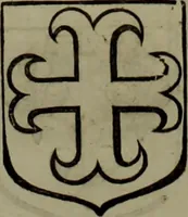 An illustration from Histoire généalogique et chronologique de la maison royale de France, des pairs, grands officiers de la couronne & de la maison du roy & des anciens barons du royaume : avec les qualitez, l'origine, le progrés & les armes de leurs familles; ensemble les statuts & le catalogue des chevaliers, commandeurs, & officiers de l'ordre du S. Esprit : le tovt dressé svr titres originaux, svr les registres des chartes du roy, du parlement, de la chambre des comptes, & du châtelet de Paris, cartulaires, manuscrits de la bibliotheque du roy, & d'autres cabinets curieux (1726)