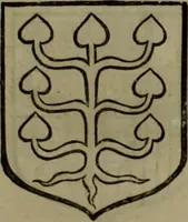 An illustration from Histoire généalogique et chronologique de la maison royale de France, des pairs, grands officiers de la couronne & de la maison du roy & des anciens barons du royaume : avec les qualitez, l'origine, le progrés & les armes de leurs familles; ensemble les statuts & le catalogue des chevaliers, commandeurs, & officiers de l'ordre du S. Esprit : le tovt dressé svr titres originaux, svr les registres des chartes du roy, du parlement, de la chambre des comptes, & du châtelet de Paris, cartulaires, manuscrits de la bibliotheque du roy, & d'autres cabinets curieux (1726)