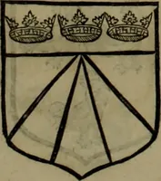 An illustration from Histoire généalogique et chronologique de la maison royale de France, des pairs, grands officiers de la couronne & de la maison du roy & des anciens barons du royaume : avec les qualitez, l'origine, le progrés & les armes de leurs familles; ensemble les statuts & le catalogue des chevaliers, commandeurs, & officiers de l'ordre du S. Esprit : le tovt dressé svr titres originaux, svr les registres des chartes du roy, du parlement, de la chambre des comptes, & du châtelet de Paris, cartulaires, manuscrits de la bibliotheque du roy, & d'autres cabinets curieux (1726)