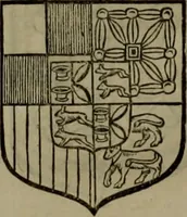 An illustration from Histoire généalogique et chronologique de la maison royale de France, des pairs, grands officiers de la couronne & de la maison du roy & des anciens barons du royaume : avec les qualitez, l'origine, le progrés & les armes de leurs familles; ensemble les statuts & le catalogue des chevaliers, commandeurs, & officiers de l'ordre du S. Esprit : le tovt dressé svr titres originaux, svr les registres des chartes du roy, du parlement, de la chambre des comptes, & du châtelet de Paris, cartulaires, manuscrits de la bibliotheque du roy, & d'autres cabinets curieux (1726)