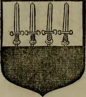An illustration from Histoire généalogique et chronologique de la maison royale de France, des pairs, grands officiers de la couronne & de la maison du roy & des anciens barons du royaume : avec les qualitez, l'origine, le progrés & les armes de leurs familles; ensemble les statuts & le catalogue des chevaliers, commandeurs, & officiers de l'ordre du S. Esprit : le tovt dressé svr titres originaux, svr les registres des chartes du roy, du parlement, de la chambre des comptes, & du châtelet de Paris, cartulaires, manuscrits de la bibliotheque du roy, & d'autres cabinets curieux (1726)