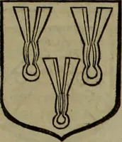 An illustration from Histoire généalogique et chronologique de la maison royale de France, des pairs, grands officiers de la couronne & de la maison du roy & des anciens barons du royaume : avec les qualitez, l'origine, le progrés & les armes de leurs familles; ensemble les statuts & le catalogue des chevaliers, commandeurs, & officiers de l'ordre du S. Esprit : le tovt dressé svr titres originaux, svr les registres des chartes du roy, du parlement, de la chambre des comptes, & du châtelet de Paris, cartulaires, manuscrits de la bibliotheque du roy, & d'autres cabinets curieux (1726)