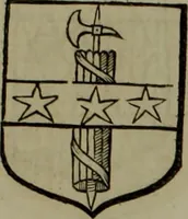An illustration from Histoire généalogique et chronologique de la maison royale de France, des pairs, grands officiers de la couronne & de la maison du roy & des anciens barons du royaume : avec les qualitez, l'origine, le progrés & les armes de leurs familles; ensemble les statuts & le catalogue des chevaliers, commandeurs, & officiers de l'ordre du S. Esprit : le tovt dressé svr titres originaux, svr les registres des chartes du roy, du parlement, de la chambre des comptes, & du châtelet de Paris, cartulaires, manuscrits de la bibliotheque du roy, & d'autres cabinets curieux (1726)