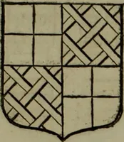 An illustration from Histoire généalogique et chronologique de la maison royale de France, des pairs, grands officiers de la couronne & de la maison du roy & des anciens barons du royaume : avec les qualitez, l'origine, le progrés & les armes de leurs familles; ensemble les statuts & le catalogue des chevaliers, commandeurs, & officiers de l'ordre du S. Esprit : le tovt dressé svr titres originaux, svr les registres des chartes du roy, du parlement, de la chambre des comptes, & du châtelet de Paris, cartulaires, manuscrits de la bibliotheque du roy, & d'autres cabinets curieux (1726)