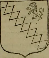 An illustration from Histoire généalogique et chronologique de la maison royale de France, des pairs, grands officiers de la couronne & de la maison du roy & des anciens barons du royaume : avec les qualitez, l'origine, le progrés & les armes de leurs familles; ensemble les statuts & le catalogue des chevaliers, commandeurs, & officiers de l'ordre du S. Esprit : le tovt dressé svr titres originaux, svr les registres des chartes du roy, du parlement, de la chambre des comptes, & du châtelet de Paris, cartulaires, manuscrits de la bibliotheque du roy, & d'autres cabinets curieux (1726)