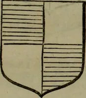 An illustration from Histoire généalogique et chronologique de la maison royale de France, des pairs, grands officiers de la couronne & de la maison du roy & des anciens barons du royaume : avec les qualitez, l'origine, le progrés & les armes de leurs familles; ensemble les statuts & le catalogue des chevaliers, commandeurs, & officiers de l'ordre du S. Esprit : le tovt dressé svr titres originaux, svr les registres des chartes du roy, du parlement, de la chambre des comptes, & du châtelet de Paris, cartulaires, manuscrits de la bibliotheque du roy, & d'autres cabinets curieux (1726)