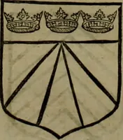 An illustration from Histoire généalogique et chronologique de la maison royale de France, des pairs, grands officiers de la couronne & de la maison du roy & des anciens barons du royaume : avec les qualitez, l'origine, le progrés & les armes de leurs familles; ensemble les statuts & le catalogue des chevaliers, commandeurs, & officiers de l'ordre du S. Esprit : le tovt dressé svr titres originaux, svr les registres des chartes du roy, du parlement, de la chambre des comptes, & du châtelet de Paris, cartulaires, manuscrits de la bibliotheque du roy, & d'autres cabinets curieux (1726)