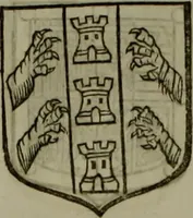 An illustration from Histoire généalogique et chronologique de la maison royale de France, des pairs, grands officiers de la couronne & de la maison du roy & des anciens barons du royaume : avec les qualitez, l'origine, le progrés & les armes de leurs familles; ensemble les statuts & le catalogue des chevaliers, commandeurs, & officiers de l'ordre du S. Esprit : le tovt dressé svr titres originaux, svr les registres des chartes du roy, du parlement, de la chambre des comptes, & du châtelet de Paris, cartulaires, manuscrits de la bibliotheque du roy, & d'autres cabinets curieux (1726)