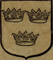 An illustration from Histoire généalogique et chronologique de la maison royale de France, des pairs, grands officiers de la couronne & de la maison du roy & des anciens barons du royaume : avec les qualitez, l'origine, le progrés & les armes de leurs familles; ensemble les statuts & le catalogue des chevaliers, commandeurs, & officiers de l'ordre du S. Esprit : le tovt dressé svr titres originaux, svr les registres des chartes du roy, du parlement, de la chambre des comptes, & du châtelet de Paris, cartulaires, manuscrits de la bibliotheque du roy, & d'autres cabinets curieux (1726)