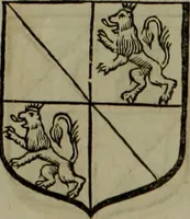 An illustration from Histoire généalogique et chronologique de la maison royale de France, des pairs, grands officiers de la couronne & de la maison du roy & des anciens barons du royaume : avec les qualitez, l'origine, le progrés & les armes de leurs familles; ensemble les statuts & le catalogue des chevaliers, commandeurs, & officiers de l'ordre du S. Esprit : le tovt dressé svr titres originaux, svr les registres des chartes du roy, du parlement, de la chambre des comptes, & du châtelet de Paris, cartulaires, manuscrits de la bibliotheque du roy, & d'autres cabinets curieux (1726)