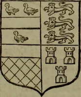 An illustration from Histoire généalogique et chronologique de la maison royale de France, des pairs, grands officiers de la couronne & de la maison du roy & des anciens barons du royaume : avec les qualitez, l'origine, le progrés & les armes de leurs familles; ensemble les statuts & le catalogue des chevaliers, commandeurs, & officiers de l'ordre du S. Esprit : le tovt dressé svr titres originaux, svr les registres des chartes du roy, du parlement, de la chambre des comptes, & du châtelet de Paris, cartulaires, manuscrits de la bibliotheque du roy, & d'autres cabinets curieux (1726)