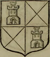 An illustration from Histoire généalogique et chronologique de la maison royale de France, des pairs, grands officiers de la couronne & de la maison du roy & des anciens barons du royaume : avec les qualitez, l'origine, le progrés & les armes de leurs familles; ensemble les statuts & le catalogue des chevaliers, commandeurs, & officiers de l'ordre du S. Esprit : le tovt dressé svr titres originaux, svr les registres des chartes du roy, du parlement, de la chambre des comptes, & du châtelet de Paris, cartulaires, manuscrits de la bibliotheque du roy, & d'autres cabinets curieux (1726)