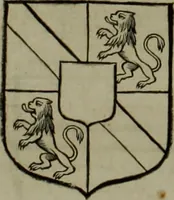 An illustration from Histoire généalogique et chronologique de la maison royale de France, des pairs, grands officiers de la couronne & de la maison du roy & des anciens barons du royaume : avec les qualitez, l'origine, le progrés & les armes de leurs familles; ensemble les statuts & le catalogue des chevaliers, commandeurs, & officiers de l'ordre du S. Esprit : le tovt dressé svr titres originaux, svr les registres des chartes du roy, du parlement, de la chambre des comptes, & du châtelet de Paris, cartulaires, manuscrits de la bibliotheque du roy, & d'autres cabinets curieux (1726)