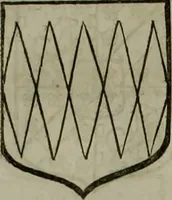 An illustration from Histoire généalogique et chronologique de la maison royale de France, des pairs, grands officiers de la couronne & de la maison du roy & des anciens barons du royaume : avec les qualitez, l'origine, le progrés & les armes de leurs familles; ensemble les statuts & le catalogue des chevaliers, commandeurs, & officiers de l'ordre du S. Esprit : le tovt dressé svr titres originaux, svr les registres des chartes du roy, du parlement, de la chambre des comptes, & du châtelet de Paris, cartulaires, manuscrits de la bibliotheque du roy, & d'autres cabinets curieux (1726)