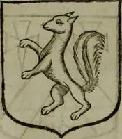 An illustration from Histoire généalogique et chronologique de la maison royale de France, des pairs, grands officiers de la couronne & de la maison du roy & des anciens barons du royaume : avec les qualitez, l'origine, le progrés & les armes de leurs familles; ensemble les statuts & le catalogue des chevaliers, commandeurs, & officiers de l'ordre du S. Esprit : le tovt dressé svr titres originaux, svr les registres des chartes du roy, du parlement, de la chambre des comptes, & du châtelet de Paris, cartulaires, manuscrits de la bibliotheque du roy, & d'autres cabinets curieux (1726)