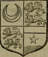 An illustration from Histoire généalogique et chronologique de la maison royale de France, des pairs, grands officiers de la couronne & de la maison du roy & des anciens barons du royaume : avec les qualitez, l'origine, le progrés & les armes de leurs familles; ensemble les statuts & le catalogue des chevaliers, commandeurs, & officiers de l'ordre du S. Esprit : le tovt dressé svr titres originaux, svr les registres des chartes du roy, du parlement, de la chambre des comptes, & du châtelet de Paris, cartulaires, manuscrits de la bibliotheque du roy, & d'autres cabinets curieux (1726)