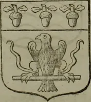 An illustration from Histoire généalogique et chronologique de la maison royale de France, des pairs, grands officiers de la couronne & de la maison du roy & des anciens barons du royaume : avec les qualitez, l'origine, le progrés & les armes de leurs familles; ensemble les statuts & le catalogue des chevaliers, commandeurs, & officiers de l'ordre du S. Esprit : le tovt dressé svr titres originaux, svr les registres des chartes du roy, du parlement, de la chambre des comptes, & du châtelet de Paris, cartulaires, manuscrits de la bibliotheque du roy, & d'autres cabinets curieux (1726)