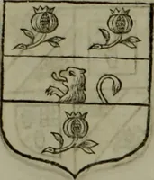 An illustration from Histoire généalogique et chronologique de la maison royale de France, des pairs, grands officiers de la couronne & de la maison du roy & des anciens barons du royaume : avec les qualitez, l'origine, le progrés & les armes de leurs familles; ensemble les statuts & le catalogue des chevaliers, commandeurs, & officiers de l'ordre du S. Esprit : le tovt dressé svr titres originaux, svr les registres des chartes du roy, du parlement, de la chambre des comptes, & du châtelet de Paris, cartulaires, manuscrits de la bibliotheque du roy, & d'autres cabinets curieux (1726)