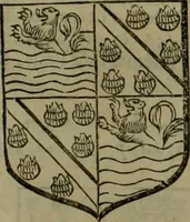 An illustration from Histoire généalogique et chronologique de la maison royale de France, des pairs, grands officiers de la couronne & de la maison du roy & des anciens barons du royaume : avec les qualitez, l'origine, le progrés & les armes de leurs familles; ensemble les statuts & le catalogue des chevaliers, commandeurs, & officiers de l'ordre du S. Esprit : le tovt dressé svr titres originaux, svr les registres des chartes du roy, du parlement, de la chambre des comptes, & du châtelet de Paris, cartulaires, manuscrits de la bibliotheque du roy, & d'autres cabinets curieux (1726)