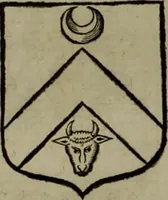 An illustration from Histoire généalogique et chronologique de la maison royale de France, des pairs, grands officiers de la couronne & de la maison du roy & des anciens barons du royaume : avec les qualitez, l'origine, le progrés & les armes de leurs familles; ensemble les statuts & le catalogue des chevaliers, commandeurs, & officiers de l'ordre du S. Esprit : le tovt dressé svr titres originaux, svr les registres des chartes du roy, du parlement, de la chambre des comptes, & du châtelet de Paris, cartulaires, manuscrits de la bibliotheque du roy, & d'autres cabinets curieux (1726)