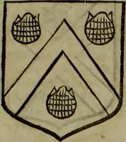 An illustration from Histoire généalogique et chronologique de la maison royale de France, des pairs, grands officiers de la couronne & de la maison du roy & des anciens barons du royaume : avec les qualitez, l'origine, le progrés & les armes de leurs familles; ensemble les statuts & le catalogue des chevaliers, commandeurs, & officiers de l'ordre du S. Esprit : le tovt dressé svr titres originaux, svr les registres des chartes du roy, du parlement, de la chambre des comptes, & du châtelet de Paris, cartulaires, manuscrits de la bibliotheque du roy, & d'autres cabinets curieux (1726)
