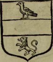 An illustration from Histoire généalogique et chronologique de la maison royale de France, des pairs, grands officiers de la couronne & de la maison du roy & des anciens barons du royaume : avec les qualitez, l'origine, le progrés & les armes de leurs familles; ensemble les statuts & le catalogue des chevaliers, commandeurs, & officiers de l'ordre du S. Esprit : le tovt dressé svr titres originaux, svr les registres des chartes du roy, du parlement, de la chambre des comptes, & du châtelet de Paris, cartulaires, manuscrits de la bibliotheque du roy, & d'autres cabinets curieux (1726)