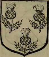 An illustration from Histoire généalogique et chronologique de la maison royale de France, des pairs, grands officiers de la couronne & de la maison du roy & des anciens barons du royaume : avec les qualitez, l'origine, le progrés & les armes de leurs familles; ensemble les statuts & le catalogue des chevaliers, commandeurs, & officiers de l'ordre du S. Esprit : le tovt dressé svr titres originaux, svr les registres des chartes du roy, du parlement, de la chambre des comptes, & du châtelet de Paris, cartulaires, manuscrits de la bibliotheque du roy, & d'autres cabinets curieux (1726)