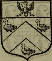 An illustration from Histoire généalogique et chronologique de la maison royale de France, des pairs, grands officiers de la couronne & de la maison du roy & des anciens barons du royaume : avec les qualitez, l'origine, le progrés & les armes de leurs familles; ensemble les statuts & le catalogue des chevaliers, commandeurs, & officiers de l'ordre du S. Esprit : le tovt dressé svr titres originaux, svr les registres des chartes du roy, du parlement, de la chambre des comptes, & du châtelet de Paris, cartulaires, manuscrits de la bibliotheque du roy, & d'autres cabinets curieux (1726)