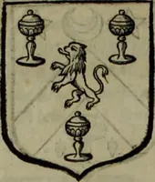 An illustration from Histoire généalogique et chronologique de la maison royale de France, des pairs, grands officiers de la couronne & de la maison du roy & des anciens barons du royaume : avec les qualitez, l'origine, le progrés & les armes de leurs familles; ensemble les statuts & le catalogue des chevaliers, commandeurs, & officiers de l'ordre du S. Esprit : le tovt dressé svr titres originaux, svr les registres des chartes du roy, du parlement, de la chambre des comptes, & du châtelet de Paris, cartulaires, manuscrits de la bibliotheque du roy, & d'autres cabinets curieux (1726)