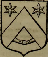 An illustration from Histoire généalogique et chronologique de la maison royale de France, des pairs, grands officiers de la couronne & de la maison du roy & des anciens barons du royaume : avec les qualitez, l'origine, le progrés & les armes de leurs familles; ensemble les statuts & le catalogue des chevaliers, commandeurs, & officiers de l'ordre du S. Esprit : le tovt dressé svr titres originaux, svr les registres des chartes du roy, du parlement, de la chambre des comptes, & du châtelet de Paris, cartulaires, manuscrits de la bibliotheque du roy, & d'autres cabinets curieux (1726)