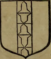 An illustration from Histoire généalogique et chronologique de la maison royale de France, des pairs, grands officiers de la couronne & de la maison du roy & des anciens barons du royaume : avec les qualitez, l'origine, le progrés & les armes de leurs familles; ensemble les statuts & le catalogue des chevaliers, commandeurs, & officiers de l'ordre du S. Esprit : le tovt dressé svr titres originaux, svr les registres des chartes du roy, du parlement, de la chambre des comptes, & du châtelet de Paris, cartulaires, manuscrits de la bibliotheque du roy, & d'autres cabinets curieux (1726)