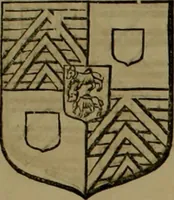 An illustration from Histoire généalogique et chronologique de la maison royale de France, des pairs, grands officiers de la couronne & de la maison du roy & des anciens barons du royaume : avec les qualitez, l'origine, le progrés & les armes de leurs familles; ensemble les statuts & le catalogue des chevaliers, commandeurs, & officiers de l'ordre du S. Esprit : le tovt dressé svr titres originaux, svr les registres des chartes du roy, du parlement, de la chambre des comptes, & du châtelet de Paris, cartulaires, manuscrits de la bibliotheque du roy, & d'autres cabinets curieux (1726)