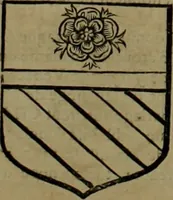 An illustration from Histoire généalogique et chronologique de la maison royale de France, des pairs, grands officiers de la couronne & de la maison du roy & des anciens barons du royaume : avec les qualitez, l'origine, le progrés & les armes de leurs familles; ensemble les statuts & le catalogue des chevaliers, commandeurs, & officiers de l'ordre du S. Esprit : le tovt dressé svr titres originaux, svr les registres des chartes du roy, du parlement, de la chambre des comptes, & du châtelet de Paris, cartulaires, manuscrits de la bibliotheque du roy, & d'autres cabinets curieux (1726)