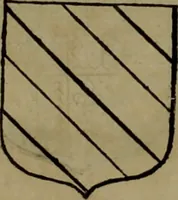 An illustration from Histoire généalogique et chronologique de la maison royale de France, des pairs, grands officiers de la couronne & de la maison du roy & des anciens barons du royaume : avec les qualitez, l'origine, le progrés & les armes de leurs familles; ensemble les statuts & le catalogue des chevaliers, commandeurs, & officiers de l'ordre du S. Esprit : le tovt dressé svr titres originaux, svr les registres des chartes du roy, du parlement, de la chambre des comptes, & du châtelet de Paris, cartulaires, manuscrits de la bibliotheque du roy, & d'autres cabinets curieux (1726)