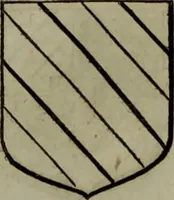An illustration from Histoire généalogique et chronologique de la maison royale de France, des pairs, grands officiers de la couronne & de la maison du roy & des anciens barons du royaume : avec les qualitez, l'origine, le progrés & les armes de leurs familles; ensemble les statuts & le catalogue des chevaliers, commandeurs, & officiers de l'ordre du S. Esprit : le tovt dressé svr titres originaux, svr les registres des chartes du roy, du parlement, de la chambre des comptes, & du châtelet de Paris, cartulaires, manuscrits de la bibliotheque du roy, & d'autres cabinets curieux (1726)