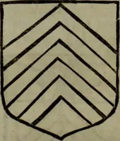 An illustration from Histoire généalogique et chronologique de la maison royale de France, des pairs, grands officiers de la couronne & de la maison du roy & des anciens barons du royaume : avec les qualitez, l'origine, le progrés & les armes de leurs familles; ensemble les statuts & le catalogue des chevaliers, commandeurs, & officiers de l'ordre du S. Esprit : le tovt dressé svr titres originaux, svr les registres des chartes du roy, du parlement, de la chambre des comptes, & du châtelet de Paris, cartulaires, manuscrits de la bibliotheque du roy, & d'autres cabinets curieux (1726)