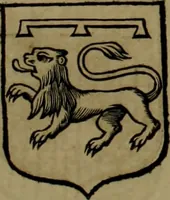 An illustration from Histoire généalogique et chronologique de la maison royale de France, des pairs, grands officiers de la couronne & de la maison du roy & des anciens barons du royaume : avec les qualitez, l'origine, le progrés & les armes de leurs familles; ensemble les statuts & le catalogue des chevaliers, commandeurs, & officiers de l'ordre du S. Esprit : le tovt dressé svr titres originaux, svr les registres des chartes du roy, du parlement, de la chambre des comptes, & du châtelet de Paris, cartulaires, manuscrits de la bibliotheque du roy, & d'autres cabinets curieux (1726)