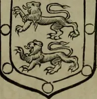 An illustration from Histoire généalogique et chronologique de la maison royale de France, des pairs, grands officiers de la couronne & de la maison du roy & des anciens barons du royaume : avec les qualitez, l'origine, le progrés & les armes de leurs familles; ensemble les statuts & le catalogue des chevaliers, commandeurs, & officiers de l'ordre du S. Esprit : le tovt dressé svr titres originaux, svr les registres des chartes du roy, du parlement, de la chambre des comptes, & du châtelet de Paris, cartulaires, manuscrits de la bibliotheque du roy, & d'autres cabinets curieux (1726)