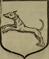 An illustration from Histoire généalogique et chronologique de la maison royale de France, des pairs, grands officiers de la couronne & de la maison du roy & des anciens barons du royaume : avec les qualitez, l'origine, le progrés & les armes de leurs familles; ensemble les statuts & le catalogue des chevaliers, commandeurs, & officiers de l'ordre du S. Esprit : le tovt dressé svr titres originaux, svr les registres des chartes du roy, du parlement, de la chambre des comptes, & du châtelet de Paris, cartulaires, manuscrits de la bibliotheque du roy, & d'autres cabinets curieux (1726)