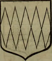 An illustration from Histoire généalogique et chronologique de la maison royale de France, des pairs, grands officiers de la couronne & de la maison du roy & des anciens barons du royaume : avec les qualitez, l'origine, le progrés & les armes de leurs familles; ensemble les statuts & le catalogue des chevaliers, commandeurs, & officiers de l'ordre du S. Esprit : le tovt dressé svr titres originaux, svr les registres des chartes du roy, du parlement, de la chambre des comptes, & du châtelet de Paris, cartulaires, manuscrits de la bibliotheque du roy, & d'autres cabinets curieux (1726)