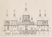 An illustration from Histoire pittoresque de l'architecture en Russie, suivie d'un aperçu sur le climat, les moeurs et le développement de la civilisation dans ce pays (1864)