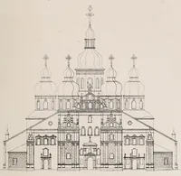 An illustration from Histoire pittoresque de l'architecture en Russie, suivie d'un aperçu sur le climat, les moeurs et le développement de la civilisation dans ce pays (1864)