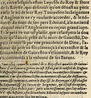 An illustration from Histoire tragique et memorable de Pierre de Gaverston gentil homme gascon, jadis le mignon d'Edoüard 2. Roy d'Angleterre / (1588)