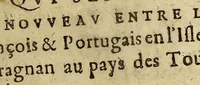 An illustration from Histoire veritable de ce qui s'est passé de nouueau entre les François & Portugais en l'isle de Maragnan au pays des Toupinambous (1615)