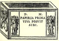 Picture 21 of 74 from Historia antica e moderna, sacra e profana, della città di Trieste, celebre colonia de'cittadini Romani : con la notitia di molt'arcani d'antichità, prerogative di nobiltà, e gesti d'huomini illustri, privilegi della città, e famiglie d'essa, varietà d'eruditioni, inscrittioni, sassi, mausolei, M.S. successi, mutationi de riti, e dominj, fin'à quest'anno 1698 (1698), leaf 229