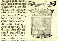 Picture 7 of 74 from Historia antica e moderna, sacra e profana, della città di Trieste, celebre colonia de'cittadini Romani : con la notitia di molt'arcani d'antichità, prerogative di nobiltà, e gesti d'huomini illustri, privilegi della città, e famiglie d'essa, varietà d'eruditioni, inscrittioni, sassi, mausolei, M.S. successi, mutationi de riti, e dominj, fin'à quest'anno 1698 (1698), leaf 51