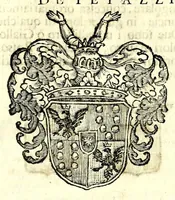 An illustration from Historia antica e moderna, sacra e profana, della città di Trieste, celebre colonia de'cittadini Romani : con la notitia di molt'arcani d'antichità, prerogative di nobiltà, e gesti d'huomini illustri, privilegi della città, e famiglie d'essa, varietà d'eruditioni, inscrittioni, sassi, mausolei, M.S. successi, mutationi de riti, e dominj, fin'à quest'anno 1698 (1698)